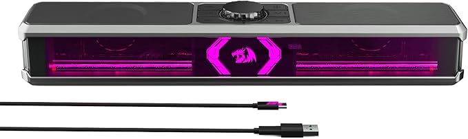 Redragon Computer Speakers PC Speakers Stereo Desktop Sound-bar for Computer Desktop Laptop Monitor PC Pad Cellphone Bluetooth &amp USB Input GS524