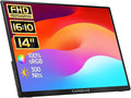 Portable Monitor - 14.0 USB C HDMI Travel Monitor for Laptop FHD 100% sRGB Built-in Kickstand &amp Speakers Second Screen and External Monitor for MacBook Xbox PS4/5 Switch