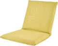Padded Floor Air with Adjustable Backrest Floor Air with Back Support Legless Lazy Sofa Floor Air Suitable for Meditation Reading Tv Wating Or GamingKhakiYellow