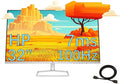 HP Monitor 32 VA Panel FHD(1920X1080) Anti-Glare Display 100Hz Refresh Rate 7 MS Response Time 2 x HDMI 1.4 1 x VGA 16:9 Aspect Ratio Silver with HDMI Cable