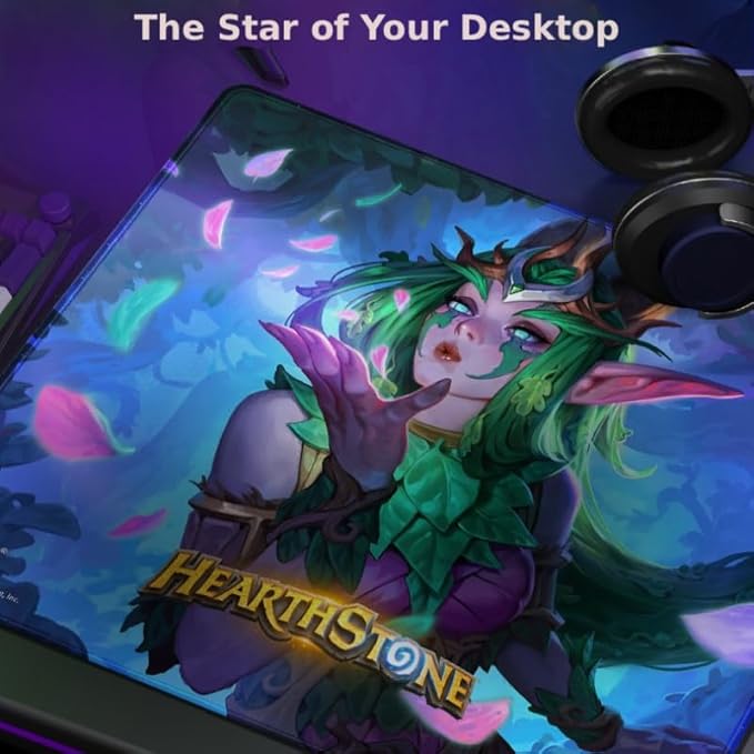 Blizzard Hearthstone Large Game Mouse Pad Apply to Gamer Office &amp Home Non-slip rubber base XL Desk Mat with Stitched Edge Easy to Clean 17.7*15.7Inch