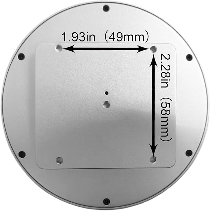 VSDISPLAY PC Case Round Screen 3.4 Inch Circle Display 800x800 for Computer Aida64 CPU GPU Data Monitoring Mini H/D Secondary Display with Silver Metal Shell