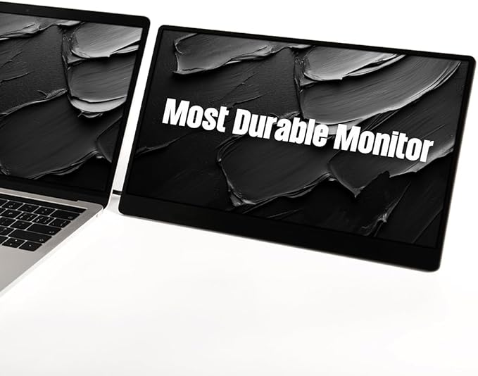 SOTSU FlipAction Go 14 Premium Portable Monitor | Full HD 1080p | 400 Nits | 100% sRGB | Robust yet Lightweight | Pivoting Landscape &amp Portrait Display | Tempered Glass Cover | USB-C &amp Mini H