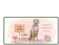 Happy Mother's Day Weimaraner Love Dog Mom Heart Flower Desk Mat Full Keyboard Mouse Pad Weim Gray Ghost Dog Lover Large Mousepad 12004