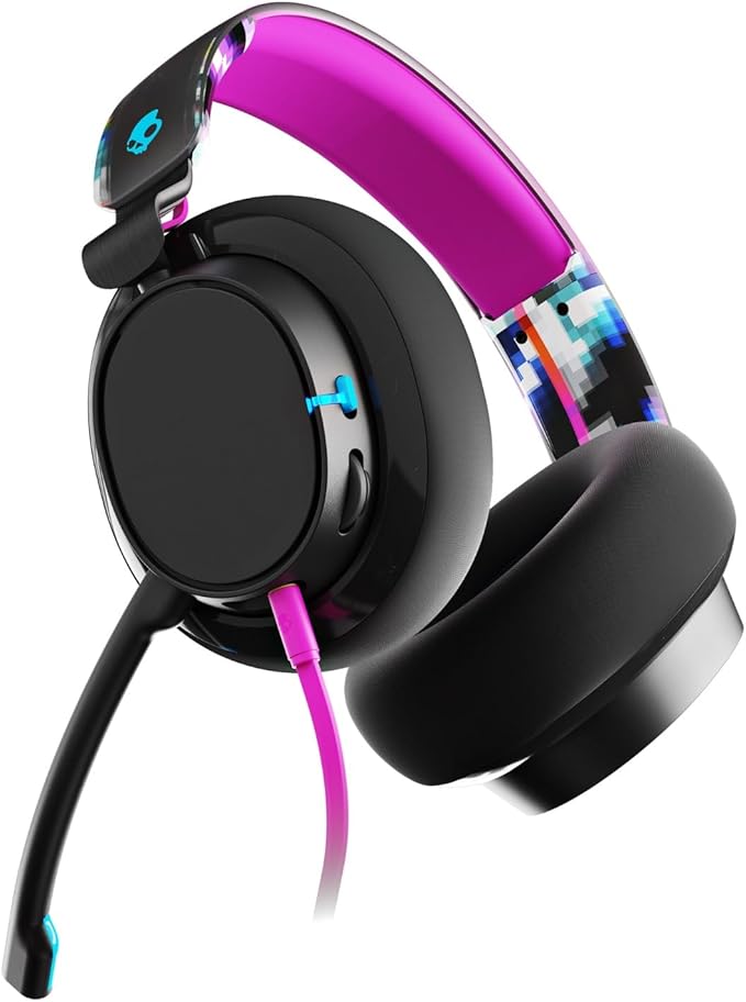 Skullcandy SLYR Pro Multi-Platform Wired Gaming Headset Removable Mic Lightweight Design Ultra-Soft Memory Foam Ear Cushions Mute and Volume Controls PC Xbox PlayStation - Black Digi-Hype
