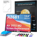 A2681 Replacement Screen for MacBook Air M2 2022 13.6 (EMC 4074) Full LCD Screen 2560x1664 Display Assembly with Fix Kit (Midnight)