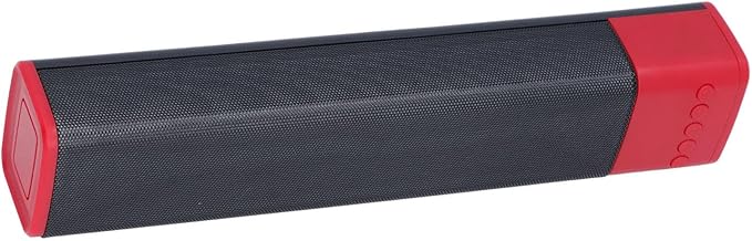 Yoidesu RGB Desktop Soundbar Bluetooth Computer Speaker with Dynamic Lighting Audio Light Sync Display 4Ω 5W for Home Gathering Outdoor Picnic (Red)