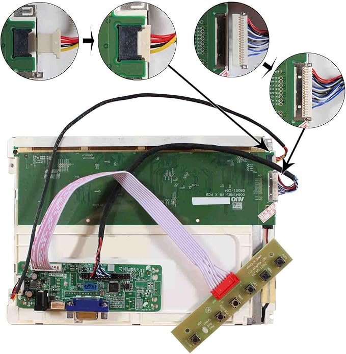 8.4 inch G084SN05 V9 450nit 800x600 4:3 TFT LCD Screen and VGA Controller Board 20 pins RT2270C-806