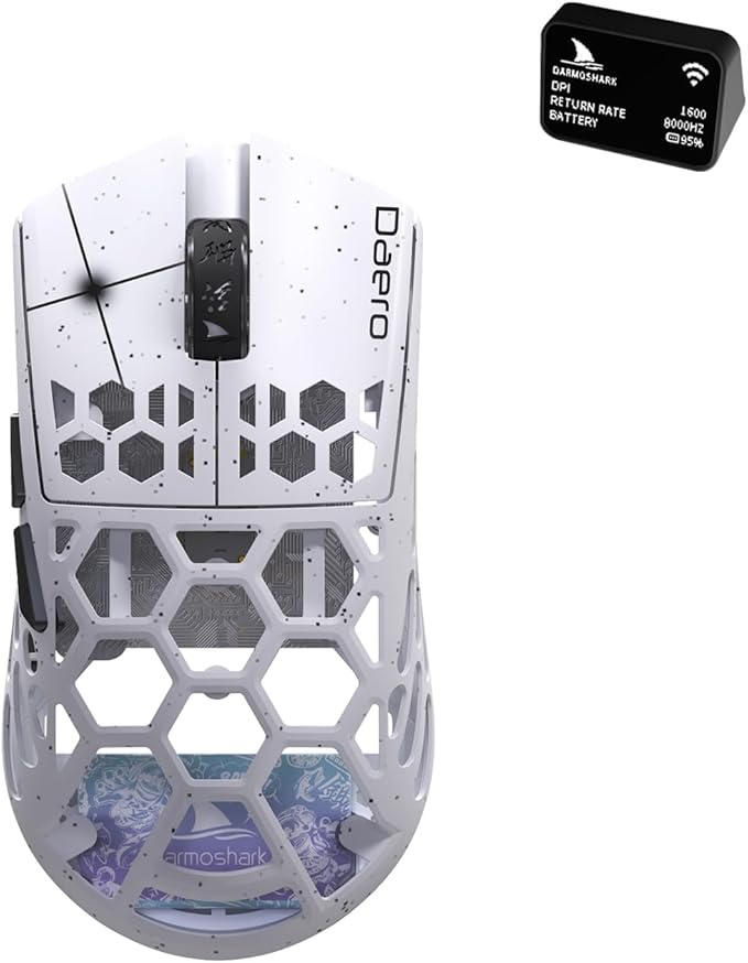 Darmoshark M2PRO Carbon Fiber Wireless Gaming MouseTri-Mode 8K/USB-C/Bluetooth Mouse Up to 30000DPIPAW3950 Optical Sensor Lightweight 40g5 programmable ButtonComputer Mouse for LaptopPCMac