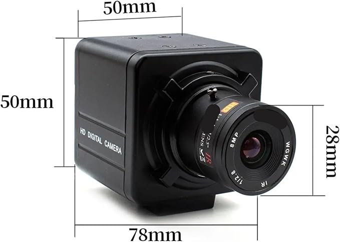 Mini Camera 3 4 5 8MP CMOS Security POE H265 with 8mm Fixed CS Lens P2P IP POE48V Industrial Camera