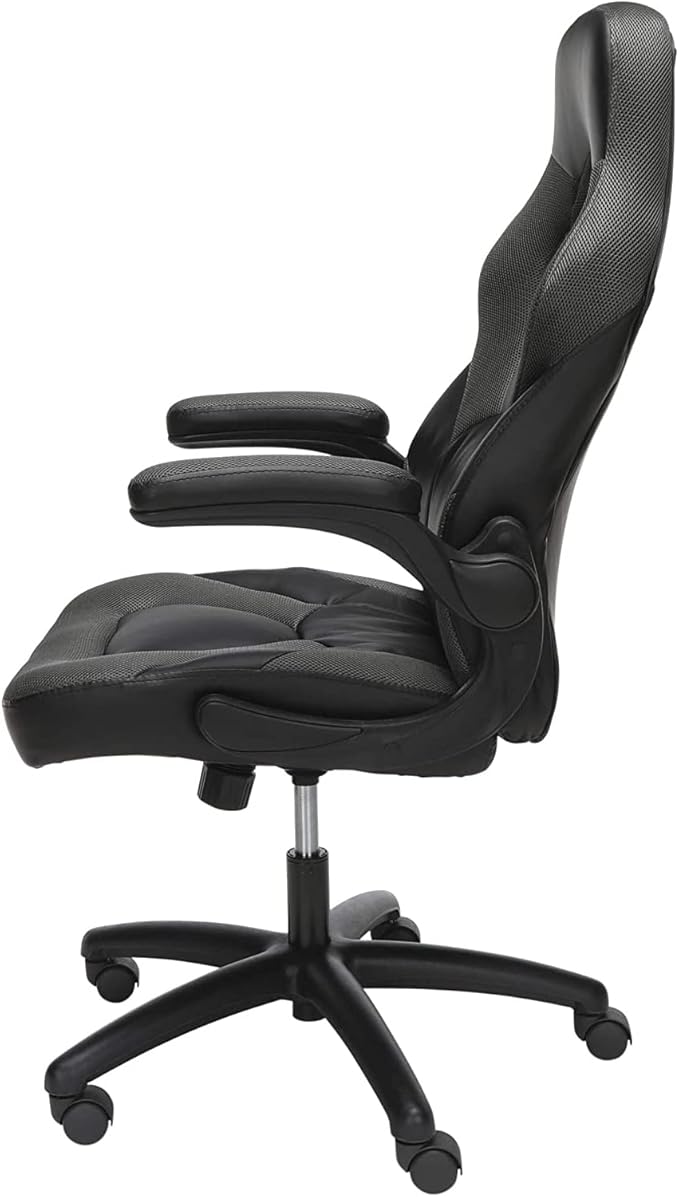 WANYE Gaming Chair Computer Chair Racing Style Cheap Office Chair Comfortable Desk Chair for Teens PU Material Height Adjustable Silent Roller. Grey