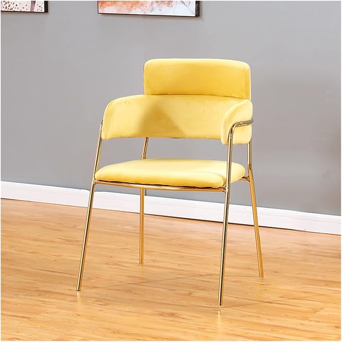 Adjustable Office Computer Chair with Armrest Living Room Chairs Dining Chair for Kitchen Home Furniture Sofa(Yellow)