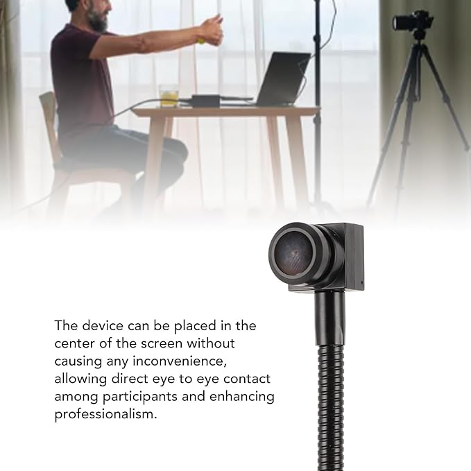 Dpofirs 1080P Middle Screen Webcam Eye Center Webcam USB 8MP Fixed Focus FHD Image Built in Microphone Plug and Play