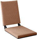GIZNXBA Floor Chair Adjustable Meditation Chair Padded Floor Chair with 5 Adjustable Positions Folding Floor Gaming Chair Soft Floor Seat for Living Room Bedroom Yoga Room(/Khaki A)