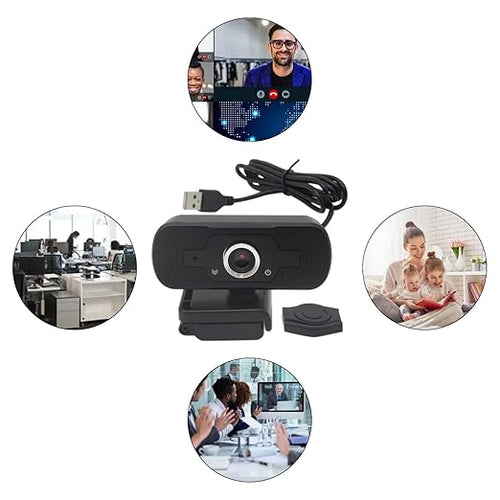 1080p Full Hd WebcamComputer Laptop Pc Mac Desktop Camera for Conference and Video Call Pro Stream Webcam with Plug and Play Video CallingBuilt-in Mic