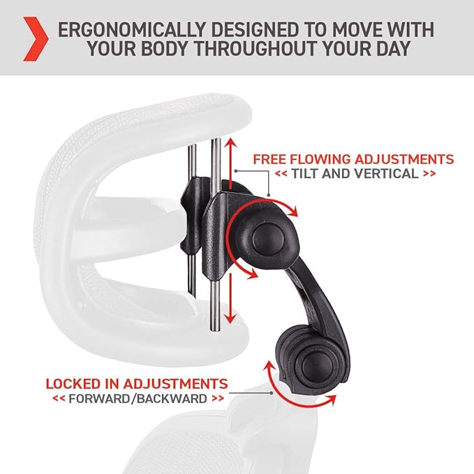Engineered Now The Original Headrest for The Herman Miller Aeron Chair (H4 for Remastered Carbon)