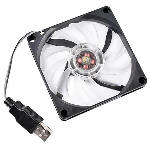 Notebook Fan 8010 80X80X10mm 5V USB Fan Blue led