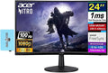 acer Nitro 24 Curved Gaming Monitor FreeSync 100 Hz FHD 1500R Curve ZeroFrame Design with 1ms Response Time VESA Mount (100mm) VGA HDMI &amp Dockztorm USB Port Expander Black (2025 Latest Model