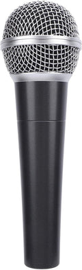 Wired Dynamic Microphone Moving Coil Dynamic Cardioid Handheld Microphone with Shock Absorber for Active Speakers Mixers Amplifiers (Black)