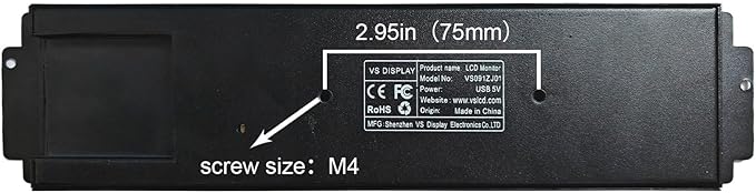 VSDISPLAY 9.1 Inch 462x1920 LCD Screen Small Stretched Bar Display for D32 Computer PC Case Monitoring CPU GPU RAM Temperature Data