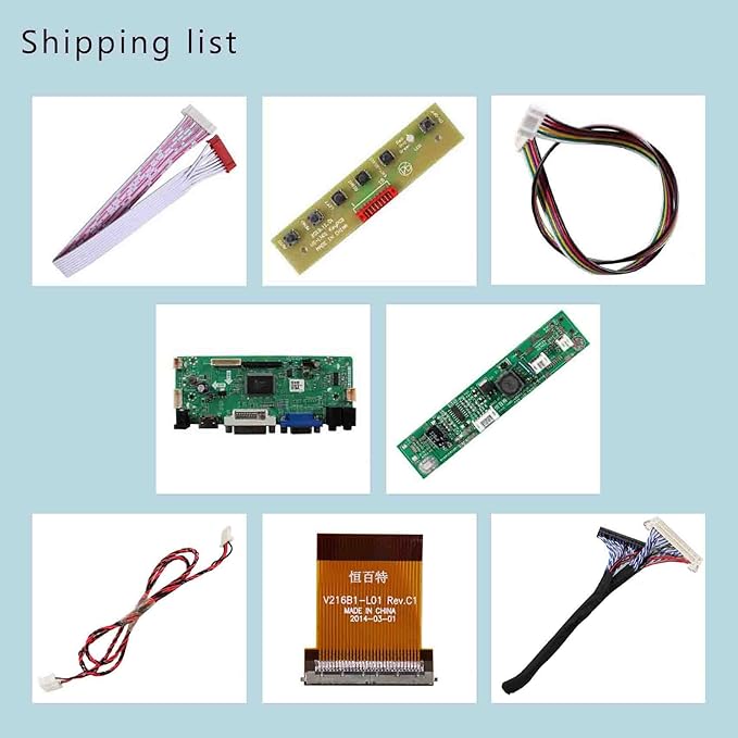 VSDISPLAY VGA DVI LCD Controller Board 68676 Work for 23 inch 1920x1080 LED Backlight 30 pin LVDS Panel : LTM230HT09 LTM230HT10 LTM230HT11 LTM230HT12