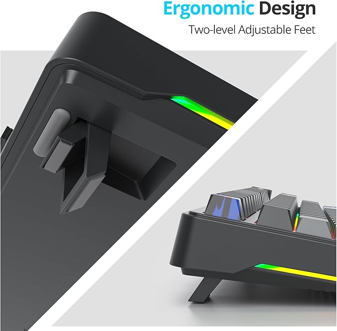 Fogruaden M75 Wireless Creamy 75% Mechanical Gaming Keyboard Hot Swappable Custom RGB Backlit Gasket Pre-lubed Linear White Switches Bluetooth/2.4GHz/USB-C Five-Layer Pad&ampKnob