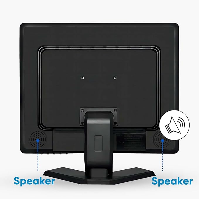 JaiHo PC Screen 19 Inch 4:3 Monitor 1280x1024 Color LCD Screen HD PC Monitor with HDMI/VGA/AV/BNC/USB for Raspberry Pi Computer Xbox Two Speakers VESA