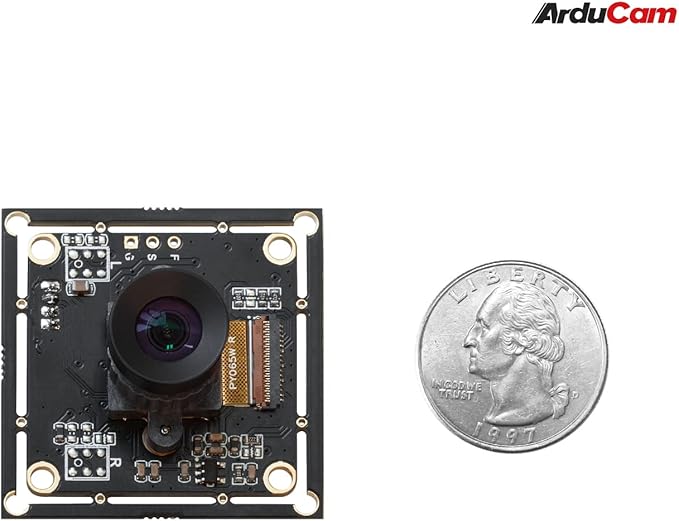 Arducam 100fps Mono Global Shutter USB Camera 720P OV9281 UVC Webcam Module with Low Distortion M12 Lens Without Microphones for Computer Laptop Android and Raspberry Pi