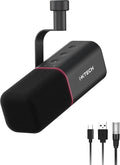 IXTECH Cardioid Dynamic Microphone with Mic Cover Vocal USB XLR Microphone for Podcasting Streaming Recording Gaming and Voice-Over (Black)