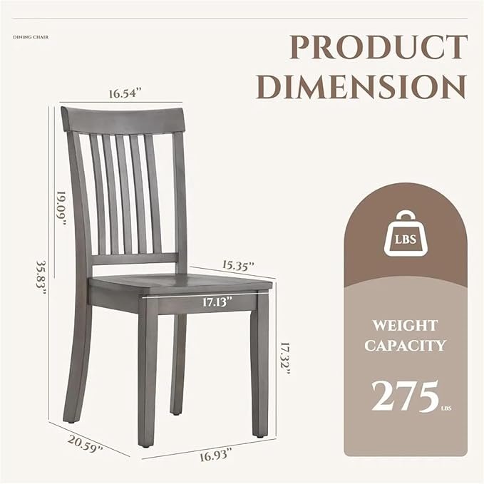 Adjustable Office Computer Chair with Armrest 1pcs Light Grey Wooden Spindle Back Kitchen Dining Chair Home Furniture