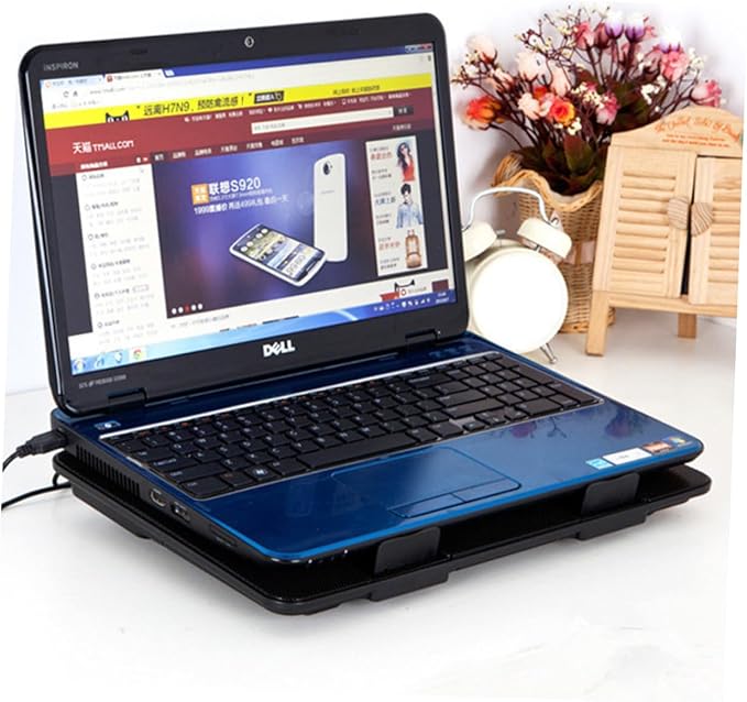 Housoutil Laptop Cooling Pad for 14-15.6 Inch Laptops Universal Design with 5 Quiet Fans for Gaming and Office Use Black