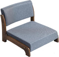 BTZHY Floor Chair Solid Wood Tatami Chair Back Stool Dormitory Bed Chair Window Seat Floor Room Chair Legless Chair(D)