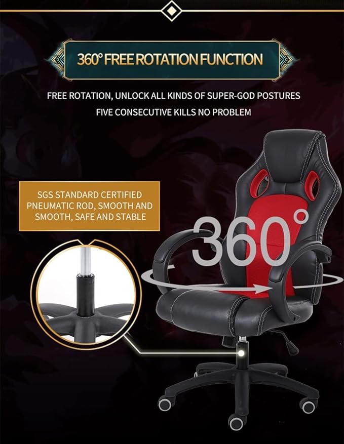 Breathable Gaming Chairs Racing Style Computer ReclinerAdjustable Height Tilt PU Leather Game Chair Office Chair