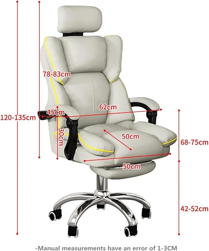 Gaming ChairErgonomic Office Computer Racing DeskHigh Back Gamer(YellowLarge)