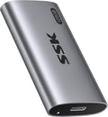 SSK 128GB SSD External Hard Drive Portable SSD Up to 550MB/s Fast Solid State Drives External Drive USB 3.2 Gen2 for iPhone 15/Pro Windows Mac Android with LED Light Trim SMART Supported