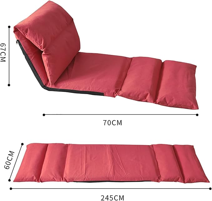 NaKeah Folding Floor Gaming Chair 5-Position Adjustable Cushioned Floor Lazy Sofa Chair for Adults Ideal for Reading Gaming MeditatingB