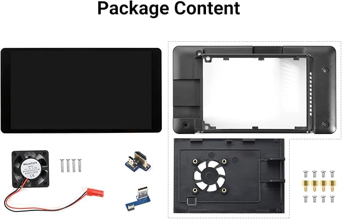 waveshare 5.5inch Capacitive Touch AMOLED Display Compatoble with Raspberry Pi 4B Comes with Protection Case 1080×1920 Resolution HDMI Toughened Glass Panel
