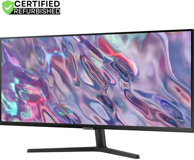 Samsung LS34C502GANXZA 34 inch ViewFinity S50GC Series 1440p HDR Ultrawide Monitor (Renewed) Bundle with 2 YR CPS Enhanced Protection Pack