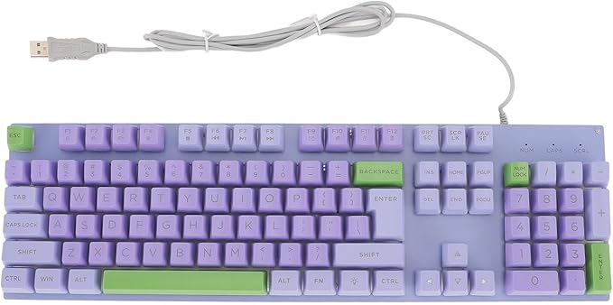Wired Gaming Keyboard RGB Backlit Large Letter Mechanical Keyboard Keyboard Elevated and Tilted Design Compact 61 Keys Keyboard for PC Laptop Typist Travel (2)