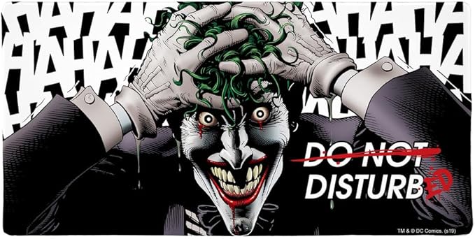 Batman Disturbed Joker Large Gaming Mouse Pad Desk Mat with Stitched Edges Non-Slip Base for Gamer Home and Office 31.5 x 15.7