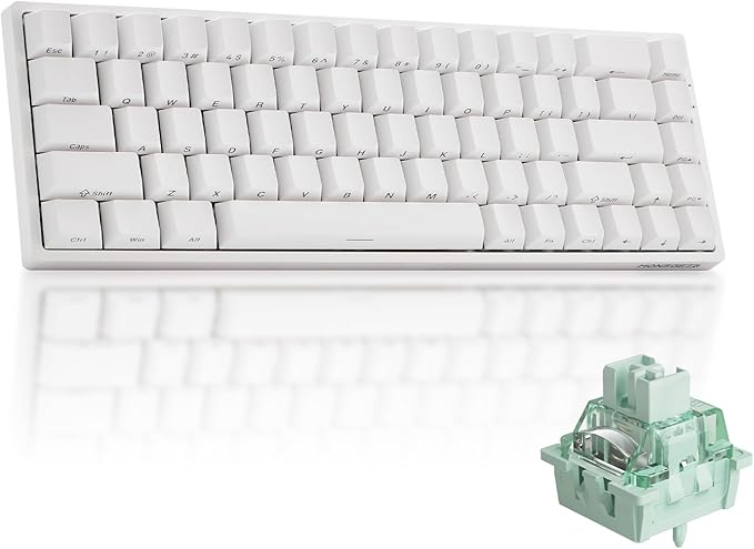 MONSGEEK FUN68 Rapid Trigger Gaming Keyboard 8k SP HE Tri-Mode 65% White Keyboard Glare Magnetic Switch