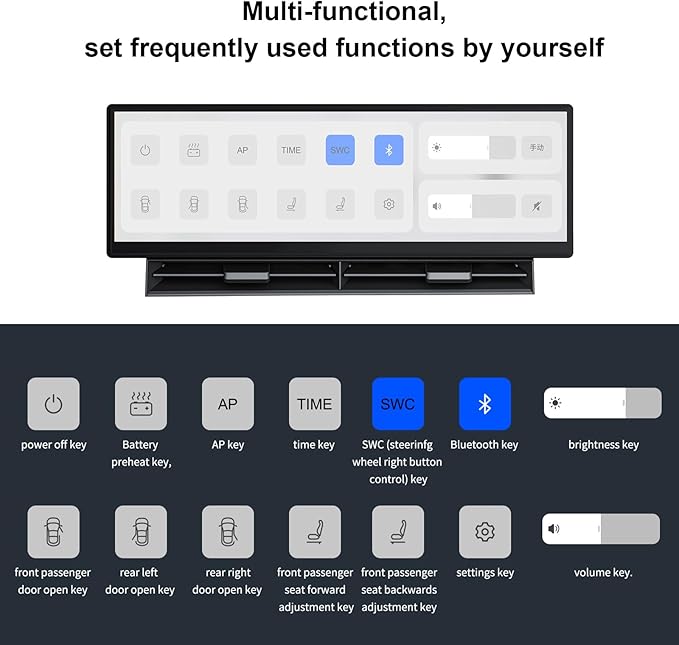Tlyard 10.88 Head Up Display for Tesla Juniper 2025 2026 Touchscreen HUD Carplay for Model Y Juniper Accessories Online OTA Blind Spot AlertNOT Affect AirventSmart Instrument Cluster(Juniper)