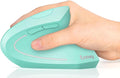 Lekvey Ergonomic Mouse Vertical Wireless Mouse Rechargeable 2.4 GHz Optical Carpal Tunnel Mouse : 800/1200 / 1600 DPI 6 Buttons for Laptop PC Mac Computer Desktop Notebook etc Green