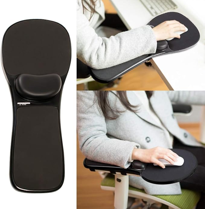 Upgrade Ergonomic Arm Rest Mouse Pads Dual Purpose for Desk and Chairs Adjustable Armrest Wrist Support Attachment Gaming Covers for Elbows and Forearms Pressure Relief Office Computer Desk Extender