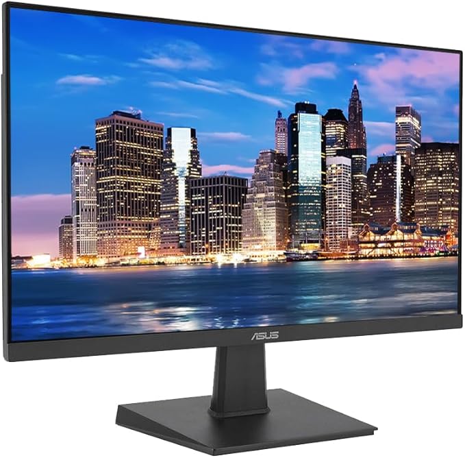 ASUS VA24EHF 24-inch 1080p FHD LCD Monitor 2-Pack HDMI Eye Care Low Blue Light 100Hz 1ms Desk Mount Dual Monitor Stand MK270 Wireless Keyboard &amp Mouse Gel Mouse &amp Wrist Pad