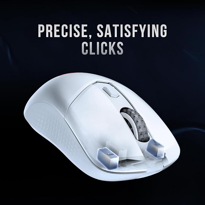 msi Versa 300 Wireless White Gaming Mouse 8000 DPI 30M+ Clicks Kailh Switch Optical Sensor Ergonomic Ambitextrous Hand Design RGB Light