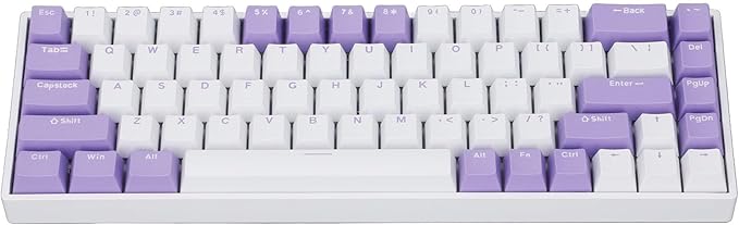 Yoidesu 68 Key Mechanical Keyboard RGB Backlit Gaming Keyboard 2.4Ghz Bluetooth and Type C Connection for Most PC Systems Android HarmonyOS 3000mAh Battery