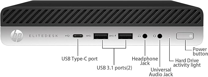 HP EliteDesk 800 G5 Mini Business Desktop PC with New 24 FHD Monitor Core i5-9500T 16GB RAM 256GB SSD Mouse &amp Keyboard DP Windows 11 Pro (Renewed)