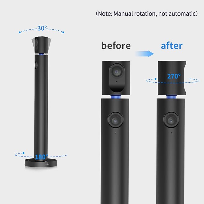 CZUR Halo X Pro Dual Webcam for PC 1080P Web Camera with Microphone USB Camera for Computer 90° View Plug &amp Play Compatible with Windows&ampMac for TikTok/YouTube/Yahoo Messenger