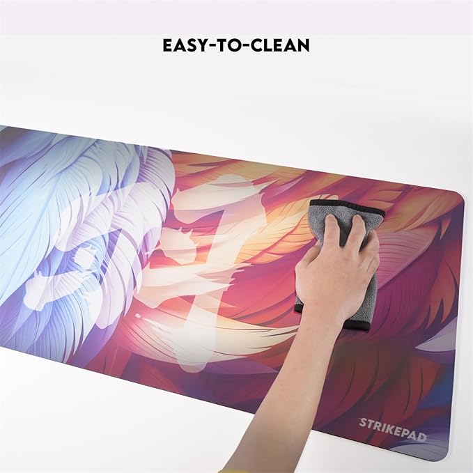 Gaming Mousepad and Desk Mat Waterproof Speed Mouse Pad Transformation Pattern Non-Stitched Edges Large Mouse Mat for Gaming and Office FANTECH STRIKEPAD MST901 Blue 35.5*15.8